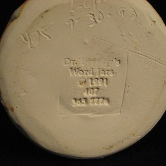 DR. BROPHY'S WORD JARS KITTY TREATS POTTERY JAR - Picture 3 of 3